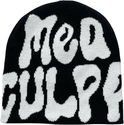 Letter Print Beanie Hat